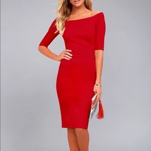 Lulus Girl Can’t Help It Red Bodycon Dress